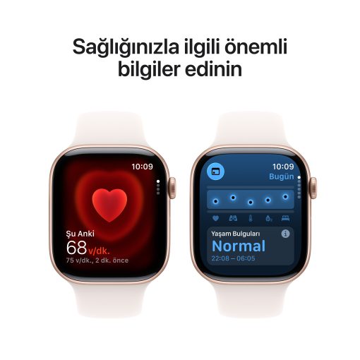 Apple Watch Series 11 42mm GPS Roze Altın Alüminyum Kasa Sağlık