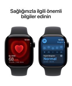 Apple Watch Series 11 42mm GPS Simsiyah Alüminyum Kasa Sağlık