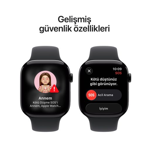 Apple Watch Series 11 42mm GPS Simsiyah Alüminyum Kasa Güvenlik