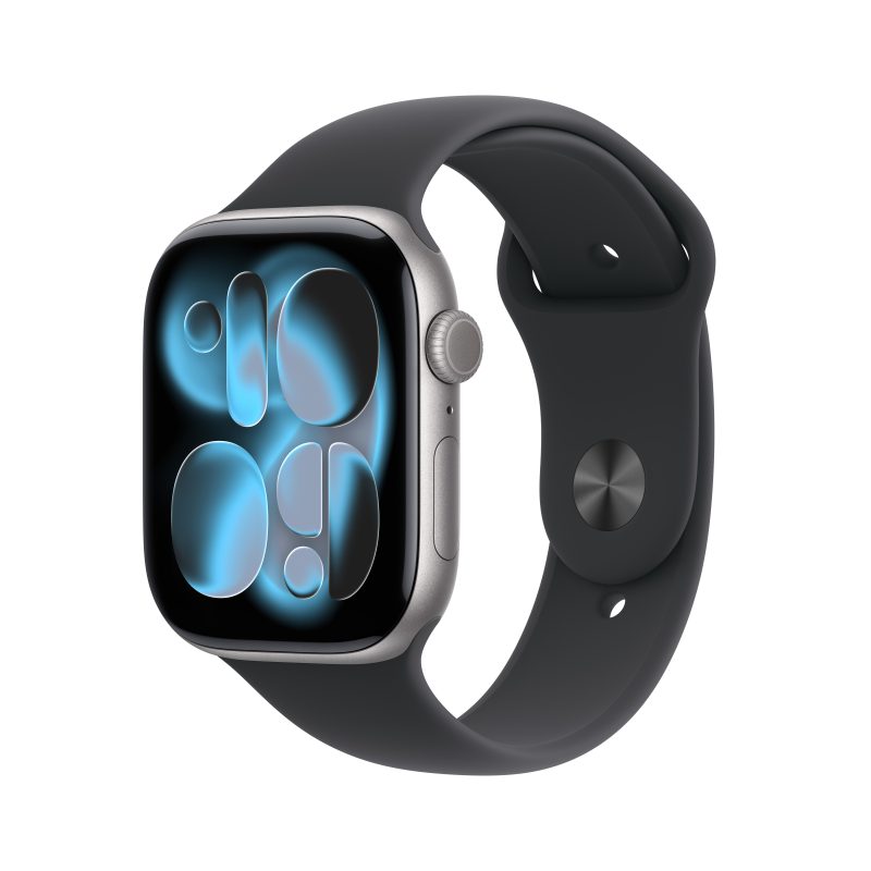Apple Watch Series 11 GPS + Cellular 46mm Uzay Grisi Alüminyum Kasa Siyah Spor Kordon M/L MFCA4TU/A