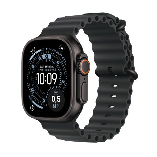 Apple Watch Ultra 3 Siyah Titanyum Ocean Kordon