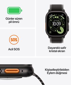 Apple Watch Ultra 3 Naturel Titanyum Ocean Kordon Özellikler