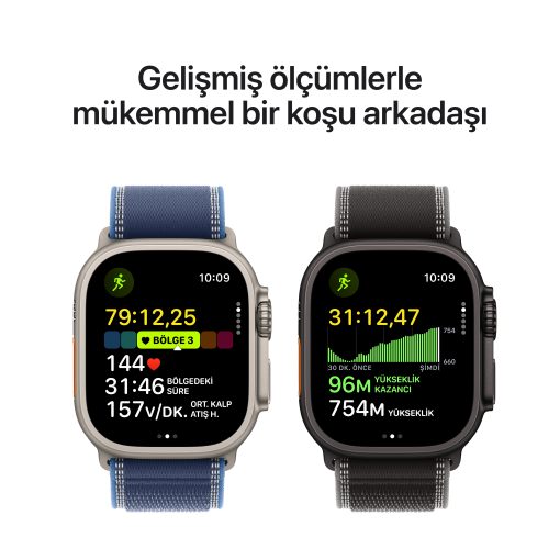 Apple Watch Ultra 3 Naturel Titanyum Ocean Kordon Antrenman Ölçümleri