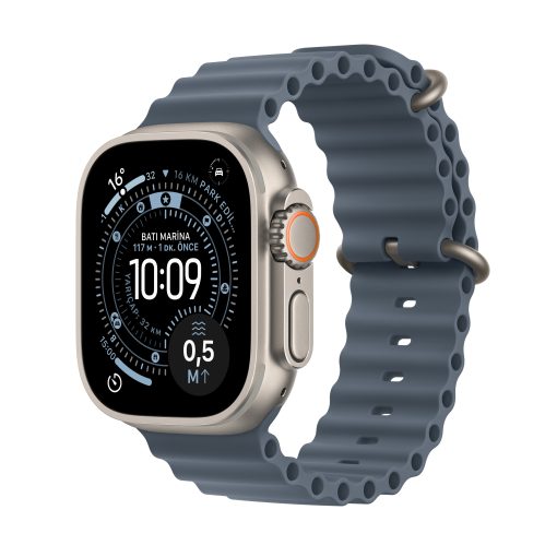 Apple Watch Ultra 3 Naturel Titanyum Ocean Kordon
