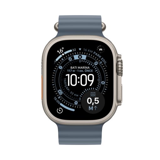 Apple Watch Ultra 3 Naturel Titanyum Ocean Kordon Ekran