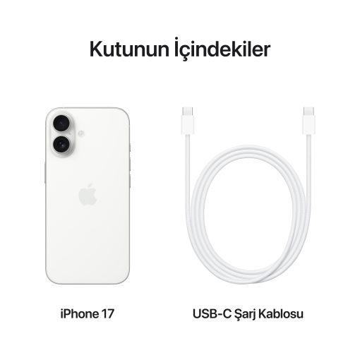 iPhone 17 Beyaz Kutu İçeriği