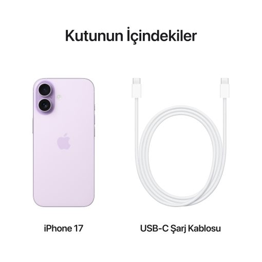 iPhone 17 Lavanta Kutu İçeriği