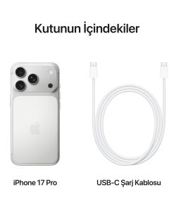 iPhone 17 Pro Gümüş Kutu İçeriği