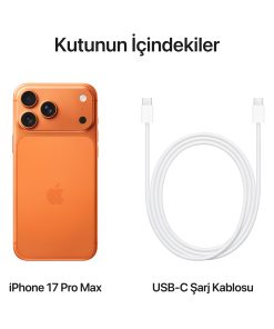 iPhone 17 Pro Max Kozmik Turuncu Kutu İçeriği