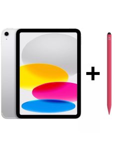 iPad Wi-Fi + Cellular Gümüş Zagg Pro Stylus 2 Pembe