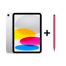 iPad Eğitim Seti 18 – iPad 10. Nesil 10.9 inç Wi-Fi + Cellular 64GB Gümüş, Zagg Pro 2 Pembe