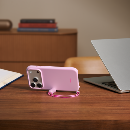 Beats Kickstand Kılıf iPhone 17 Pro Çakıl Pembesi Kullanım MGY84LL/A