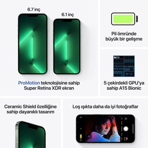 iPhone 13 Pro 128 GB Sierra Mavisi Özellikler mlvd3tu/a