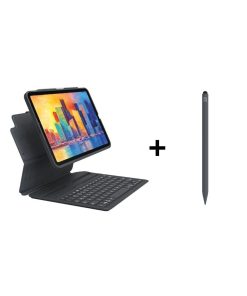 iPad Aksesuar Seti - Zagg Pro Keys 11 inç / Pro Stylus Kalem Gri