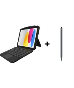 iPad Aksesuar Seti - Zagg Tough Keys 11 inç / Pro Stylus Kalem Gri