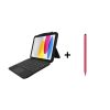 iPad Aksesuar Seti - Zagg Tough Keys 11 inç / Pro Stylus Kalem Pembe