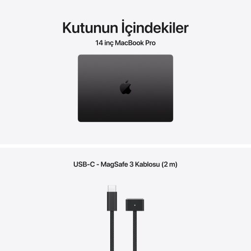 MacBook Pro 14 inç M5 Uzay Siyahı Kutu İçeriği