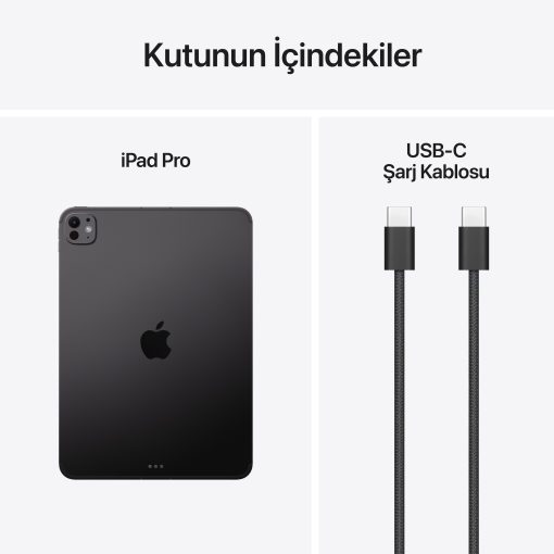 iPad Pro 11 inç Wi-Fi + Cellular Uzay Siyahı Kutu İçeriği