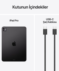 iPad Pro 11 inç M5 Wi-Fi Uzay Siyahı Kutu İçeriği