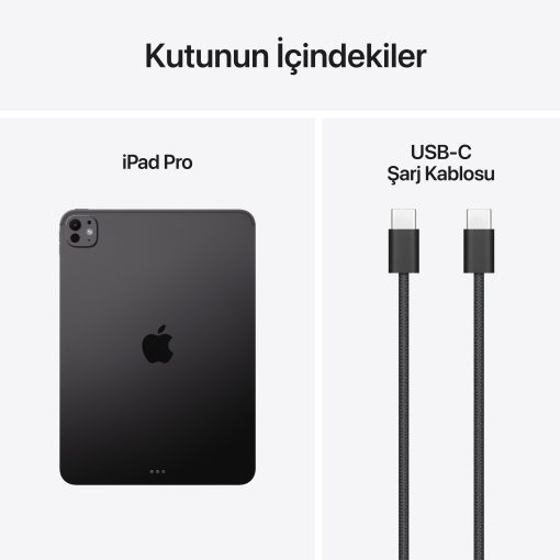 iPad Pro 11 inç M5 Wi-Fi Uzay Siyahı Kutu İçeriği