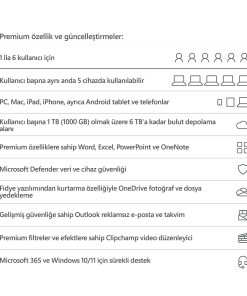 Microsoft 365 Aile - Elektronik Lisans Özellikleri 6GQ-00086