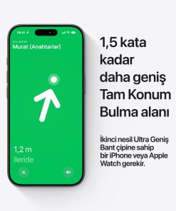 AirTag (2. nesil) Tekli Paket MFE94ZF/A Tam Konum