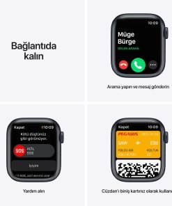 Apple Watch S7 Gece Yarısı Alüminyum Kasa Spor Kordon MKMX3TU/A Bağlantı Özellikleri
