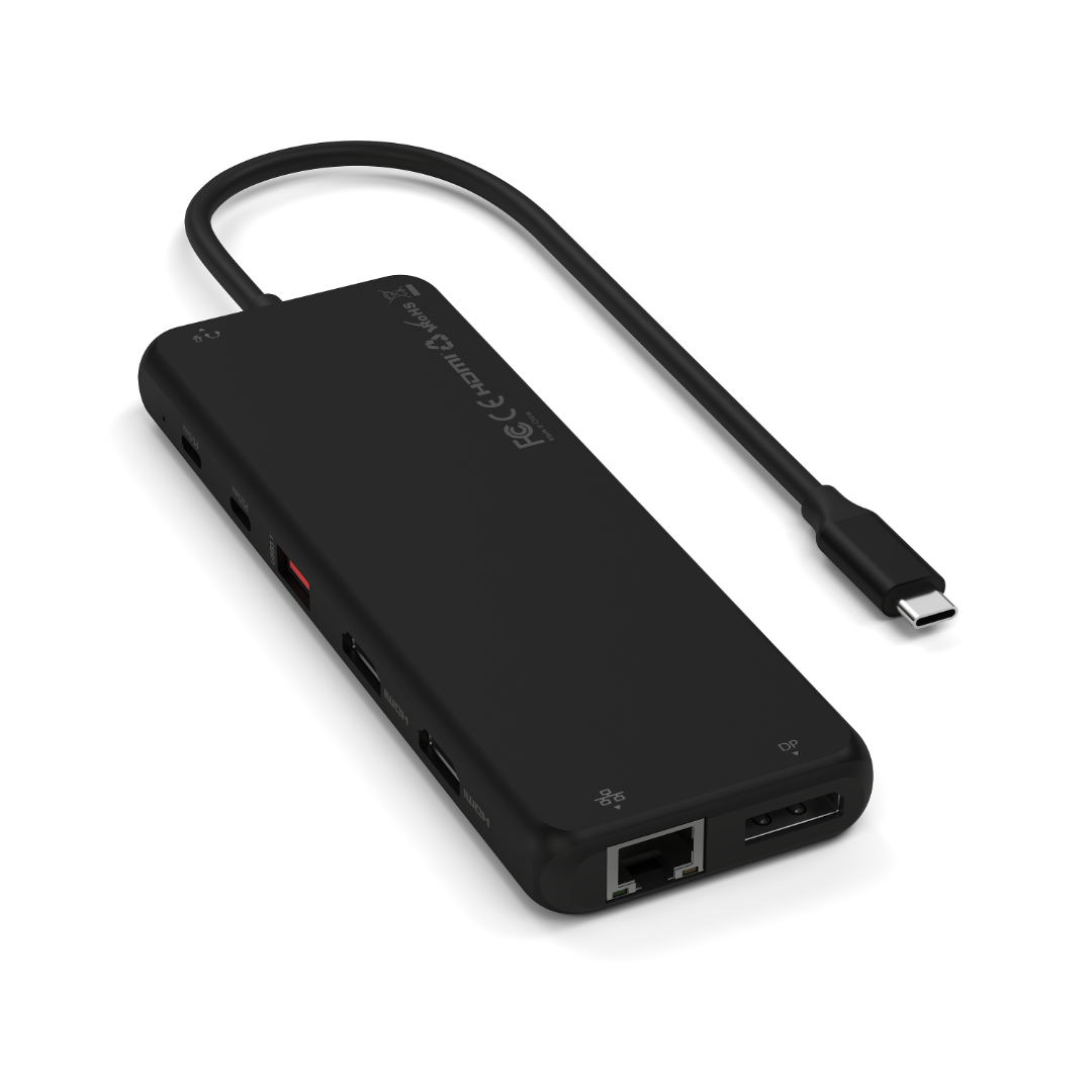 Satechi 13 in 1 USB-C Üçlü Ekran Multiport Adaptör Siyah ST-P3D13K