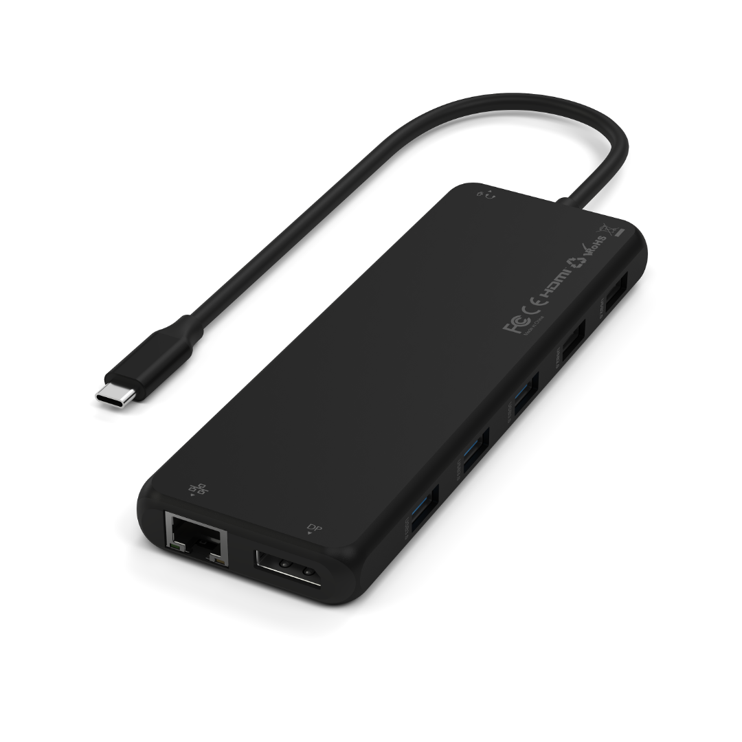 Satechi 13 in 1 USB-C Üçlü Ekran Multiport Adaptör Siyah ST-P3D13K