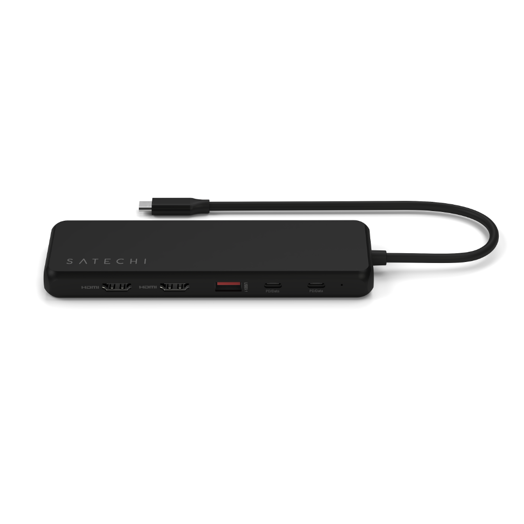 Satechi 13 in 1 USB-C Üçlü Ekran Multiport Adaptör Siyah ST-P3D13K