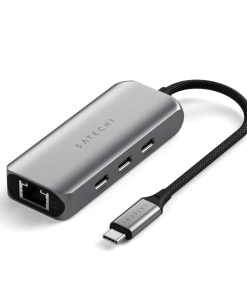 Satechi 4 in 1 USB-C Hub 2.5Gbit Ethernet Uzay Grisi ST-H3C25EM