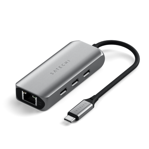 Satechi 4 in 1 USB-C Hub 2.5Gbit Ethernet Uzay Grisi ST-H3C25EM