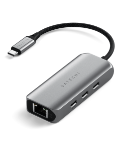 Alternative view of Satechi 4 in 1 USB-C Hub 2.5Gbit Ethernet Uzay Grisi ST-H3C25EM