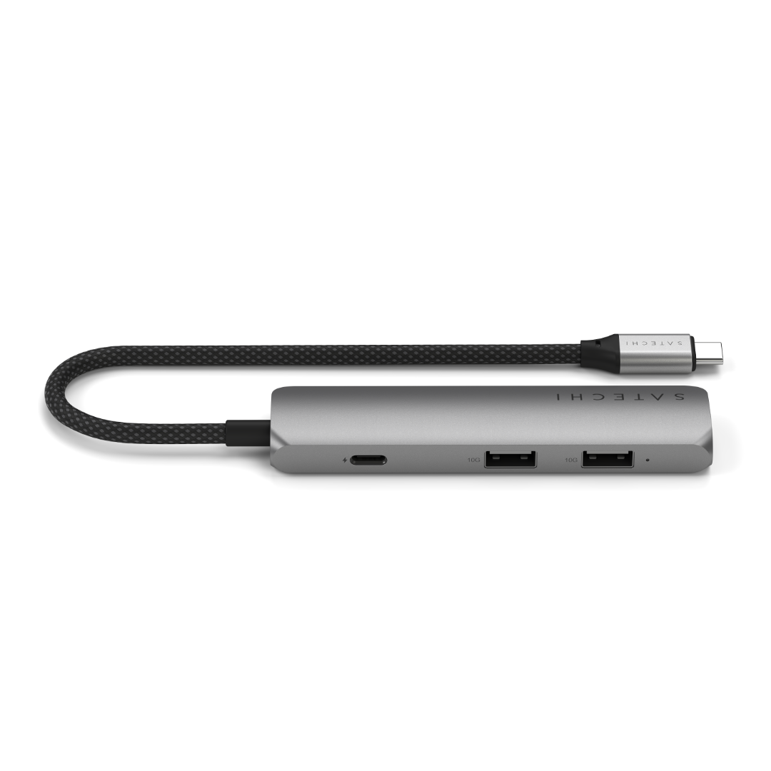 Satechi 4 in 1 USB-C Slim Multiport Adaptör 4K Uzay Grisi ST-P4SM