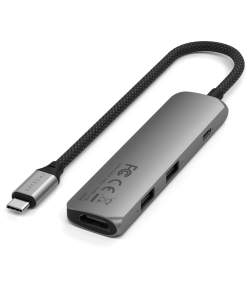 Alternative view of Satechi 4 in 1 USB-C Slim Multiport Adaptör 4K Uzay Grisi ST-P4SM