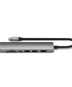 Satechi 7 in 1 USB-C Slim Multiport Adaptör Ethernet Uzay Grisi ST-P7SM
