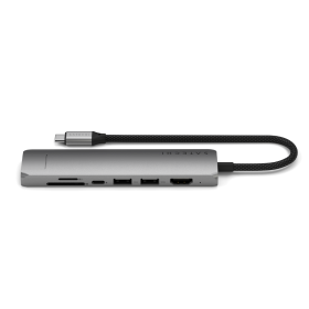 Satechi 7 in 1 USB-C Slim Multiport Adaptör Ethernet Uzay Grisi ST-P7SM