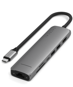 Alternative view of Satechi 7 in 1 USB-C Slim Multiport Adaptör Ethernet Uzay Grisi ST-P7SM