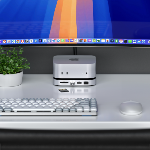 Satechi Mac Mini M4 Stand & Hub SSD Gümüş ST-GNMMES - Satechi - PT