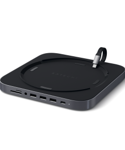 Alternative view of Satechi Mac Mini Stand & Hub Uzay Grisi ST-ABHFM
