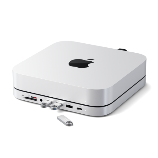Satechi Mac Mini Stand & Hub NVMe SSD Gümüş ST-GMMSHS - Satechi - PT