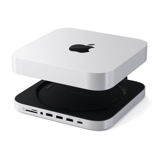 Satechi Mac Mini Stand & Hub NVMe SSD Gümüş ST-GMMSHS - Satechi - PT