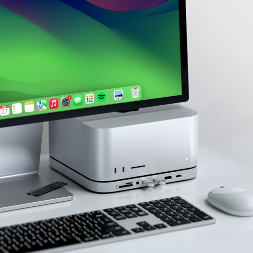 Satechi Mac Mini Stand & Hub NVMe SSD Gümüş ST-GMMSHS - Satechi - PT