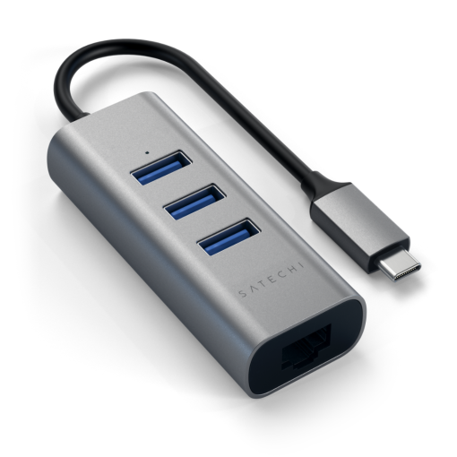 Satechi Type-C 2 in 1 Port Hub Eth Port Uzay Grisi ST-TC2N1USB31AM