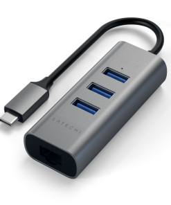 satechi type c 2 in 1 usb 3 0 aluminum 3 port hub eth port ST TC2N1USB31AM 4