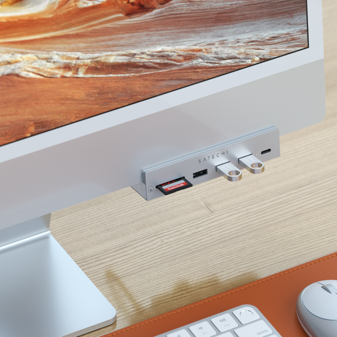 Satechi USB-C Clamp Hub for 24 inc iMac Gümüş ST-UCICHS