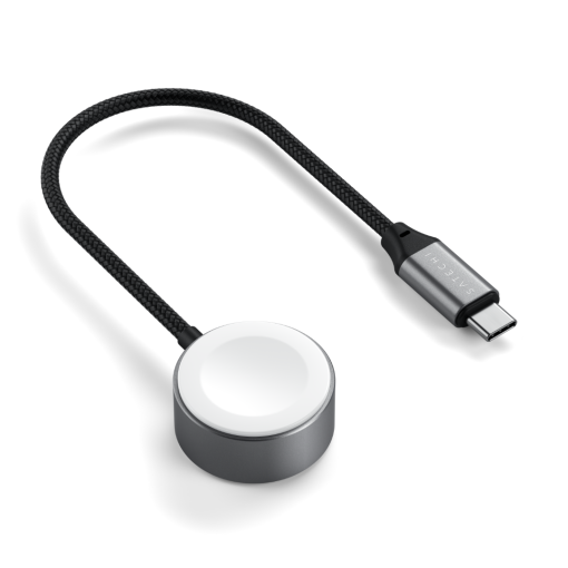 Satechi USB-C Magnetic Hızlı Şarj Kablo Apple Watch Uzay Grisi ST-QCAWM