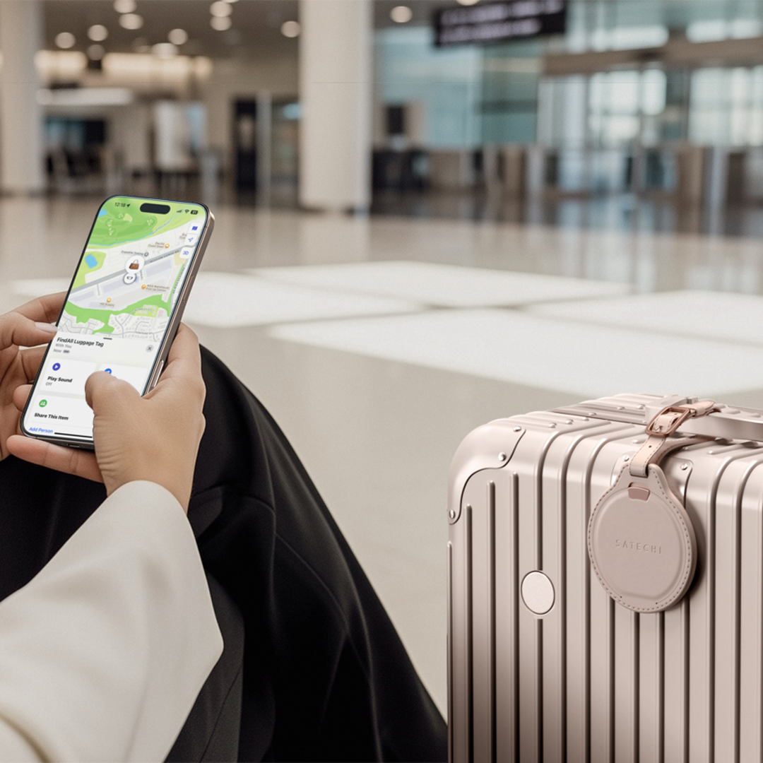 Satechi Vegan Deri FindAll Bavul Tag Rose ST-LFALTR