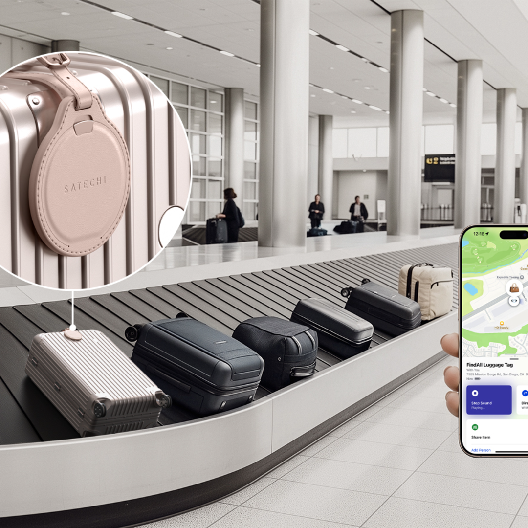 Satechi Vegan Deri FindAll Bavul Tag Rose ST-LFALTR