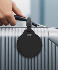 satechi vegan deri findall bavul tag siyah ST LFALTK 12